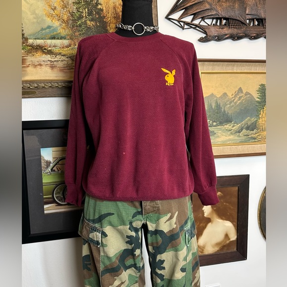 Original Vintage 70s / 80s PLAYBOY Crewneck Sweatshirt - Picture 1 of 9
